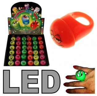 BAGUES LUMINEUSES EN PR&Eacute;SENTOIR (36 pcs.)