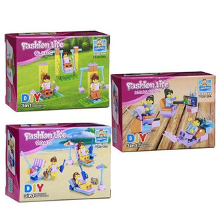 BRICKS BLOCS DE CONSTRUCTION - S&Eacute;RIE FILLES (24 pcs)