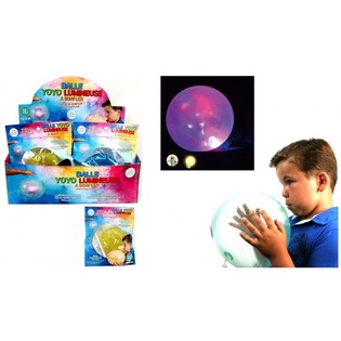 BALLON YOYO AVEC &Eacute;CLAIRAGE LED EN PR&Eacute;SENTOIR (12 pcs.)
