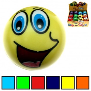 Pr&eacute;sentoir de Balles Anti-stress Smiley en PU (24 pcs)