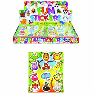 AUTOCOLLANTS FUNS &ndash; MOD&Egrave;LE : ANIMAUX DE LA JUNGLE (120 pcs)