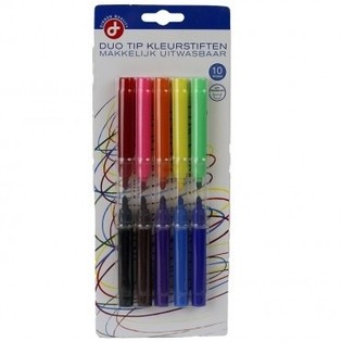 10 PI&Egrave;CES FEUTRES DE COULEUR SUR CARTE (12 pcs)