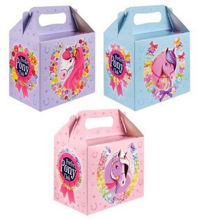 Boîte Menu Enfant – Poneys – 14 x 9,5 x 18 cm (6 pcs)