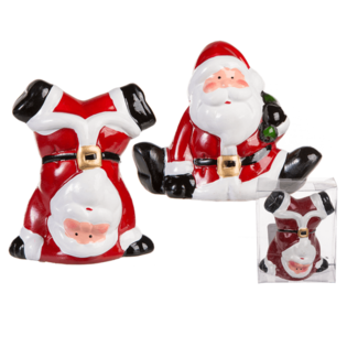 P&Egrave;RES NO&Euml;L EN C&Eacute;RAMIQUE EN BO&Icirc;TE CADEAU, Env. 9 cm. (24 pcs)
