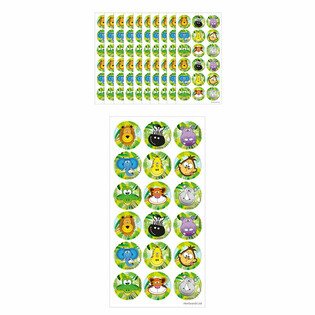STICKERS FUN &ndash; JUNGLE 18 STICKERS PAR FEUILLE (10 pcs)