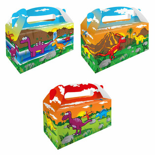 Boîte Menu Enfant – Dinosaure – 22,5 x 9,5 x 18 cm (Lot de 12)