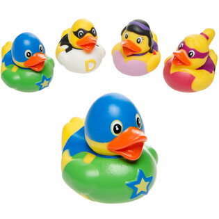 Mix de Canards de Bain Super-h&eacute;ros - 5x5 cm (4 pcs)