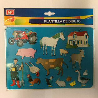 POCHOIR DE DESSIN &ndash; FERME (12 pcs)