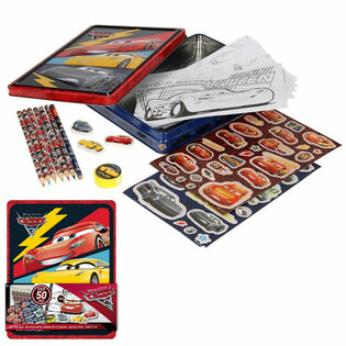 Set de Cr&eacute;ation 3D DISNEY CARS en Bo&icirc;te M&eacute;tal (12 pcs)