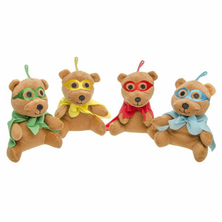 Ours en Peluche Super-h&eacute;ros - 13 cm - Couleurs Mixte (12 pi&egrave;ces)