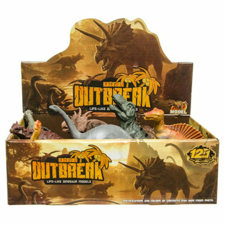 GRANDS DINOSAURES - FIGURINES DANS PR&Eacute;SENTOIR (12 pcs)