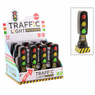 Feu de Signalisation Jouet avec Son et Lumi&egrave;re - Pr&eacute;sentoir (12 pcs)