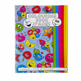 Cahier de Coloriage A4 Smiley avec Autocollants (12 Pi&egrave;ces)