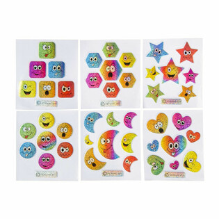 AUTOCOLLANTS PAILLET&Eacute;S - MOD&Egrave;LE : SMILEY (100 pcs)