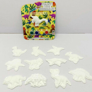 Kit de Peinture Dinosaure sur Carte (12 pi&egrave;ces)