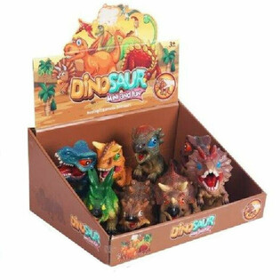 FIGURINES DE DINOSAURES SONORES EN PR&Eacute;SENTOIR (8 pcs)