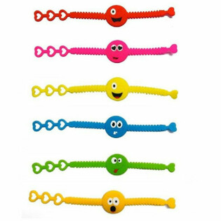 Bracelets en Silicone Smiley Joyeux (12 pi&egrave;ces)