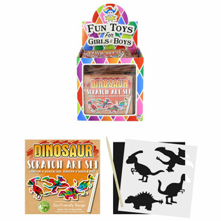 Pr&eacute;sentoir de Dinosaures &agrave; Gratter Magiques &Eacute;coresponsables (108 pcs)