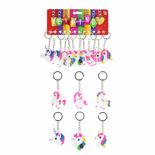 Porte-cl&eacute;s Licorne - Unicorn (12 pi&egrave;ces)