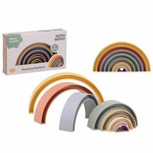 HAPPY WORLD - BIO PLASTIQUE - ARC-EN-CIEL &Agrave; EMPILER (1 pc)