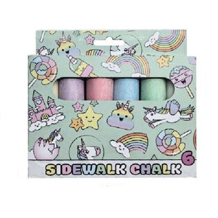 6 Craies de Trottoir G&eacute;antes - Mod&egrave;le : Licorne (12 pcs)